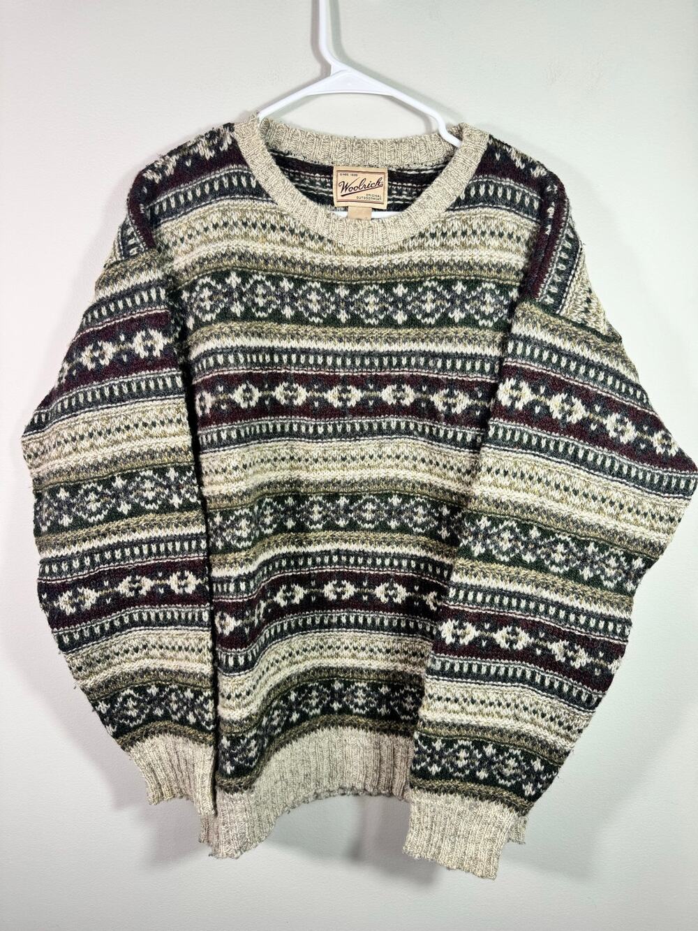 Vintage Woolrich Fair Isle Sweater Men's Size Large